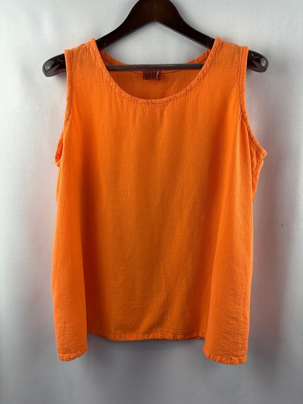 Women’s Oh My Gauze! XXL Bright Orange Sleeveless Blosue